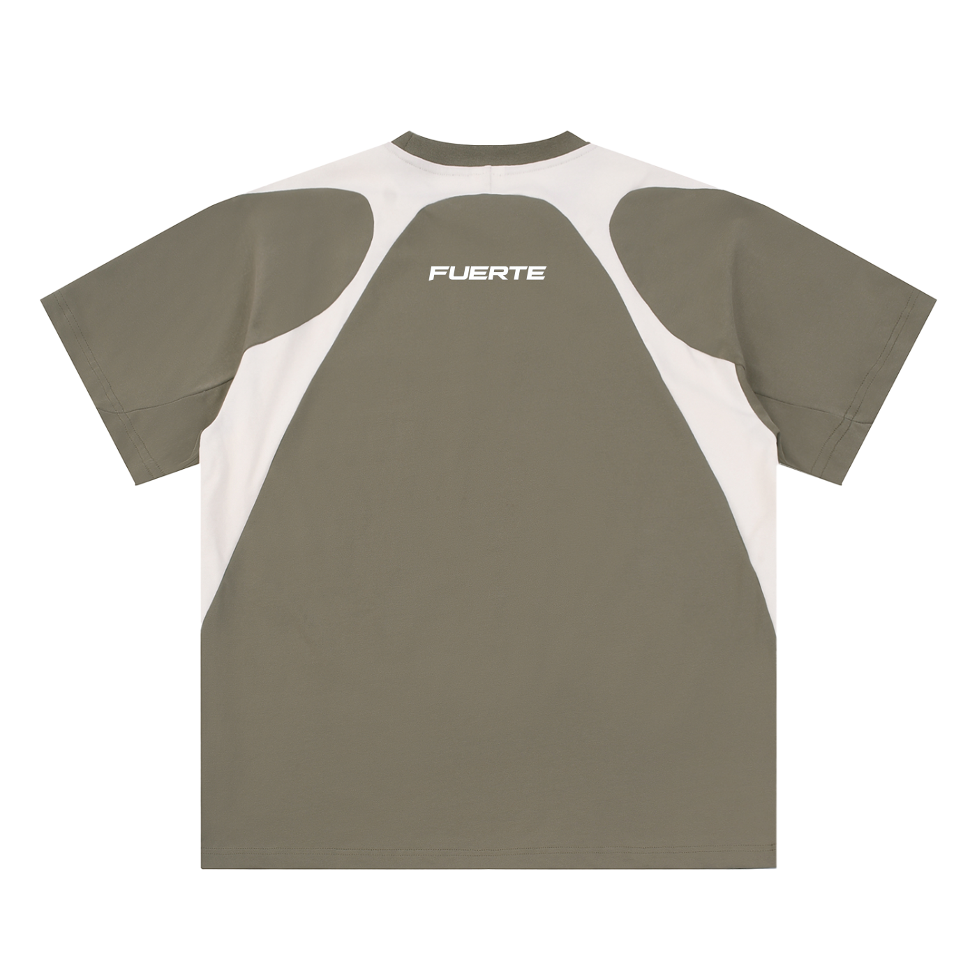 Contrast Panel Cotton T-Shirt