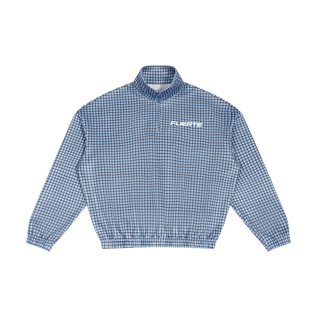 Unisex Plaid Quarter-Zip Sweatshirt