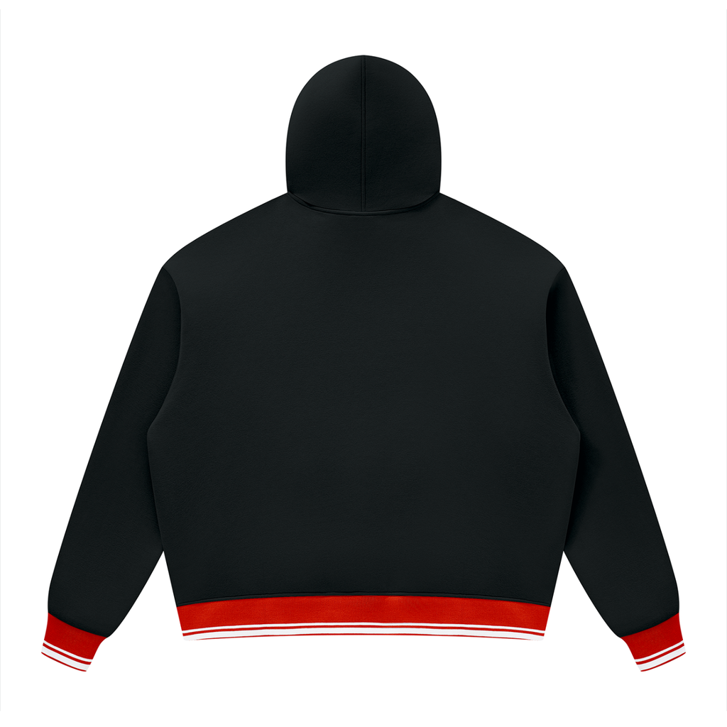 Unisex Oversized Color Block Fleece Hoodie