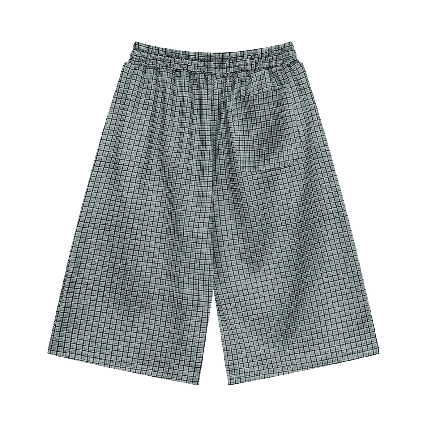 Unisex Plaid Drawstring Shorts