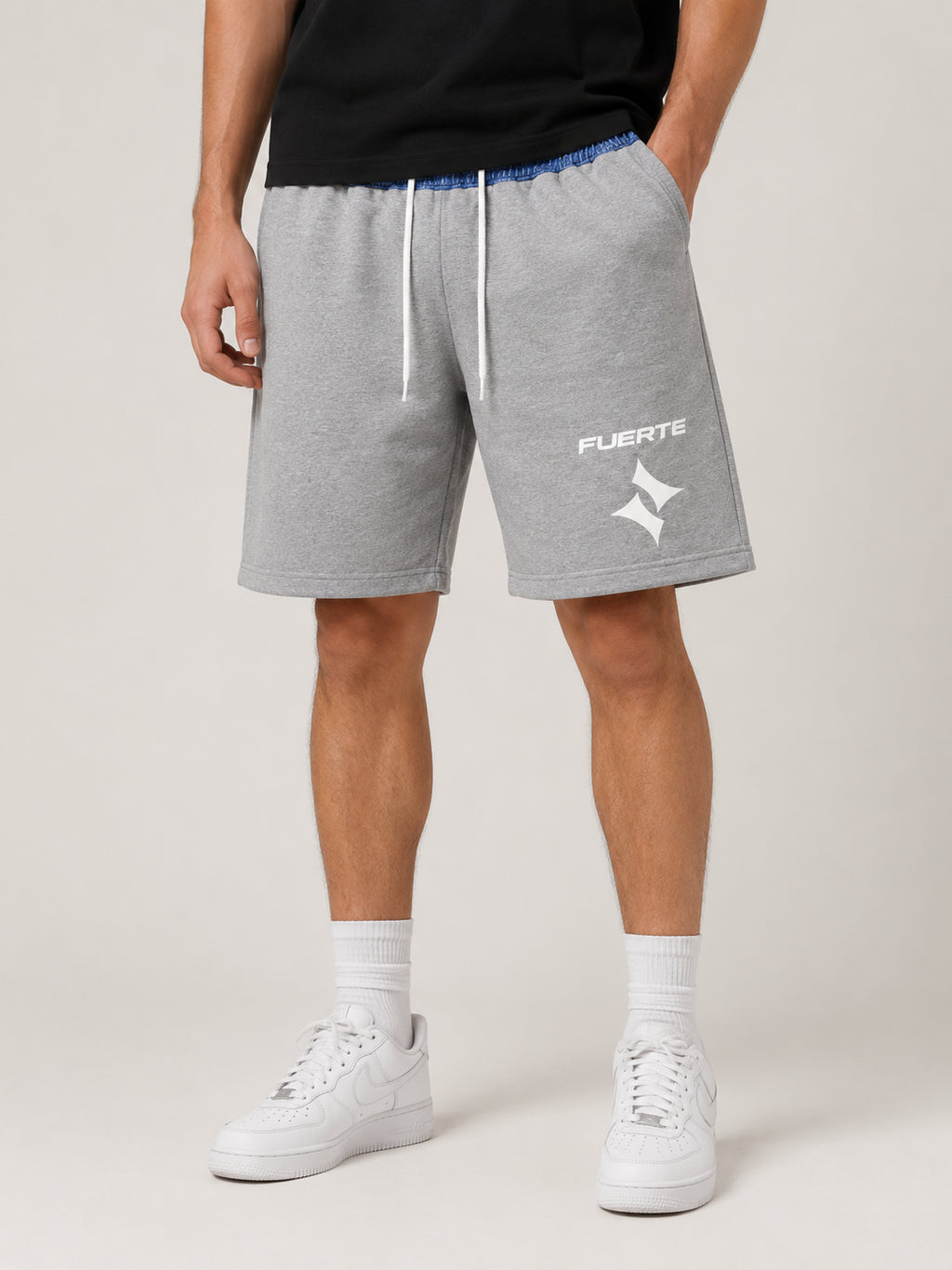 FUERTE Plaid-Waistband Shorts