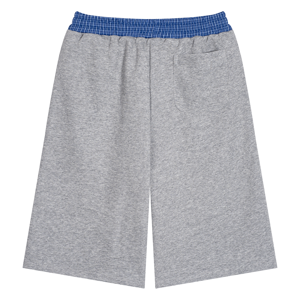 FUERTE Plaid-Waistband Shorts