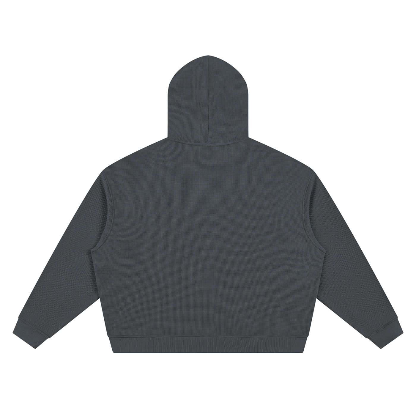 Unisex Waffle Boxy Full Zip Hoodie
