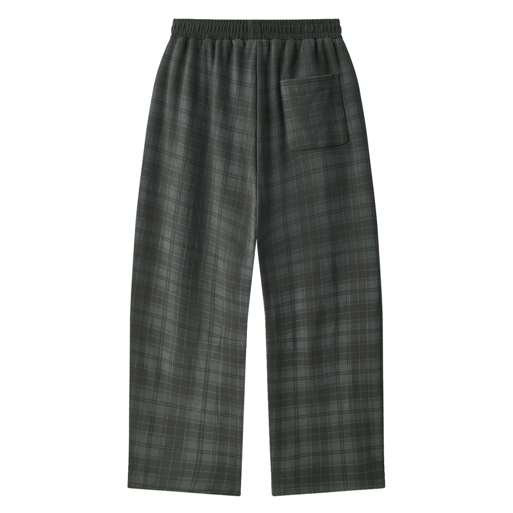 Unisex Plaid Straight Leg Pants