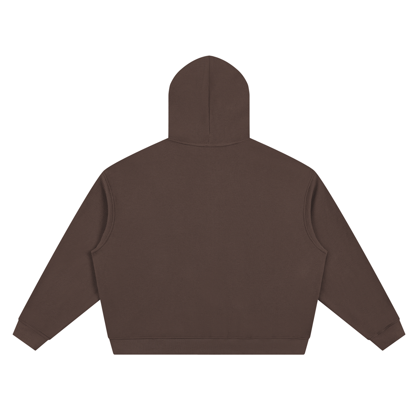 Unisex Waffle Boxy Full Zip Hoodie