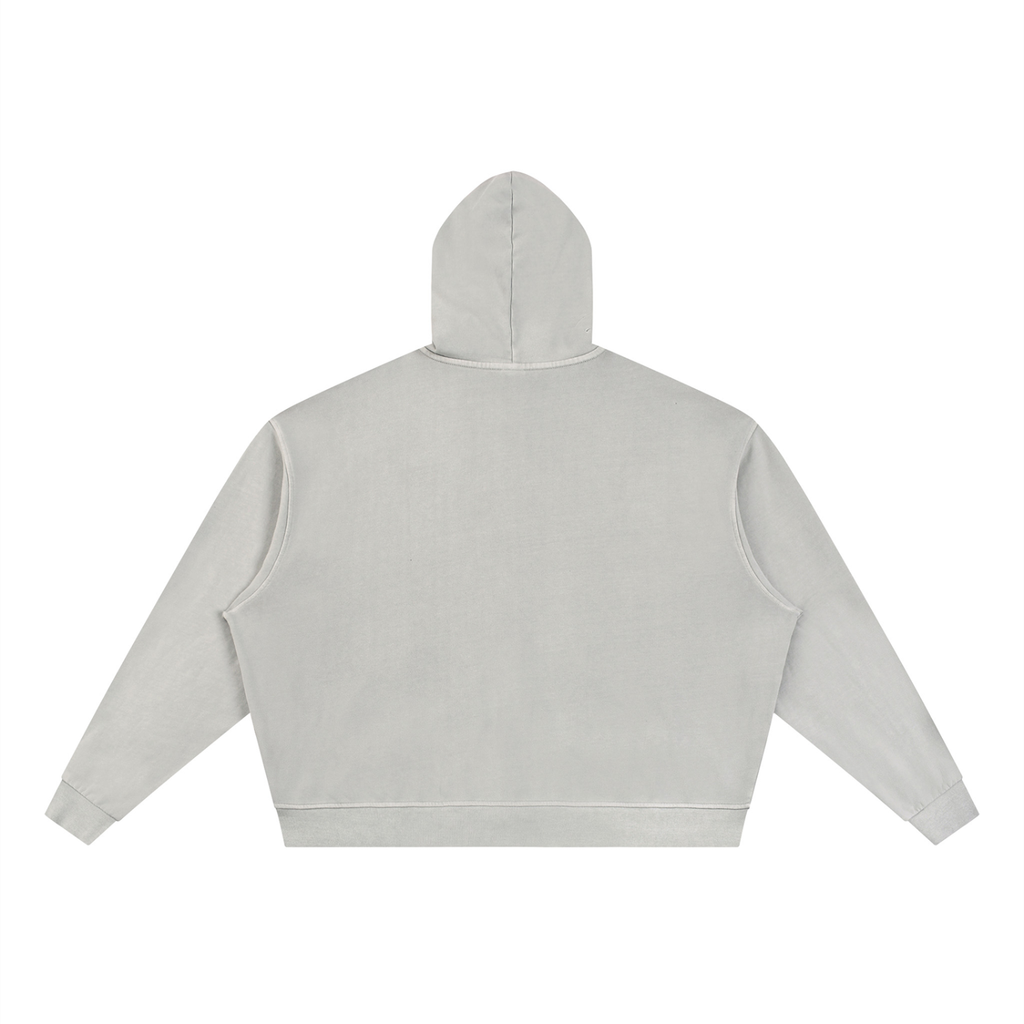 Unisex Vintage Wash Full Zip Boxy Hoodie