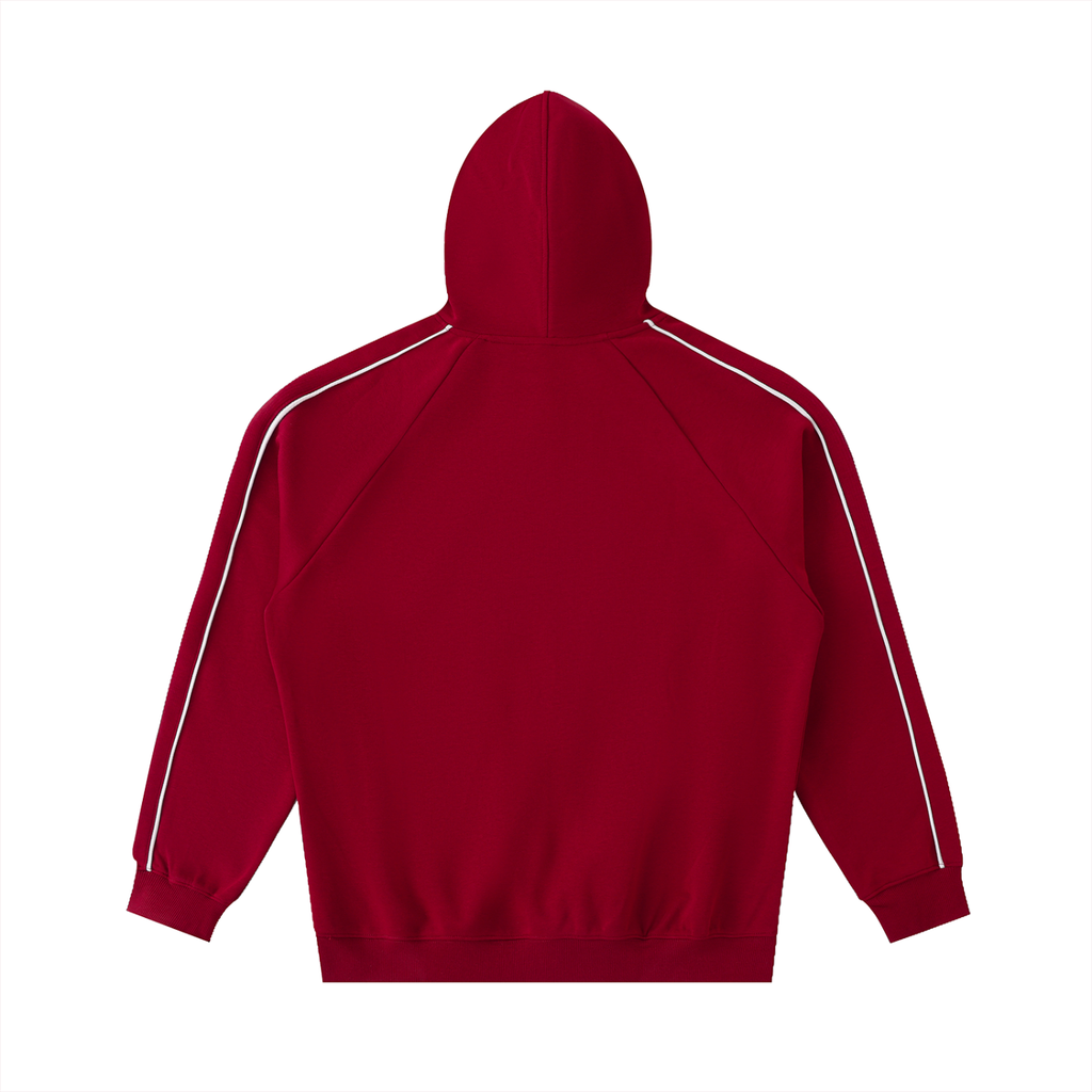 Contrast Piping Raglan Hoodie