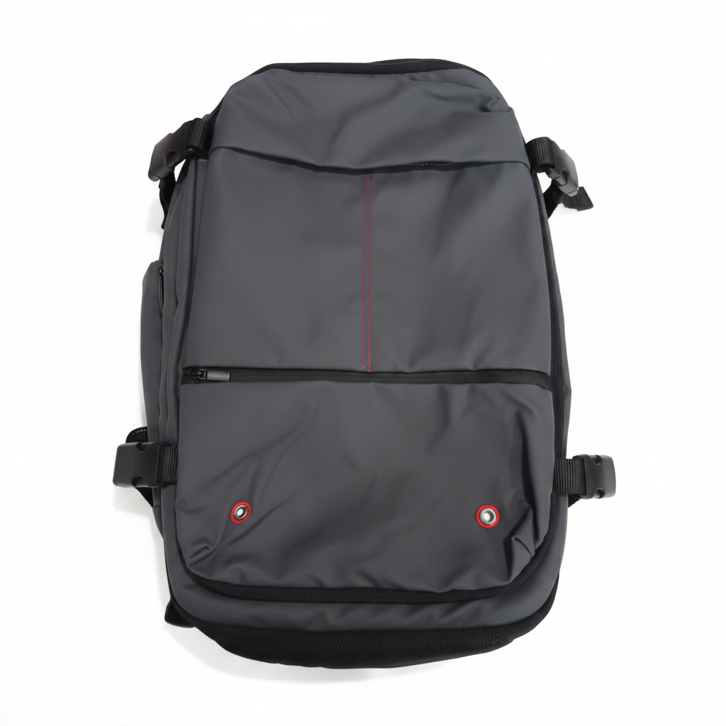FUERTE 19 Inch Vacuum Compression Travel Backpack in Dark Gray Front View