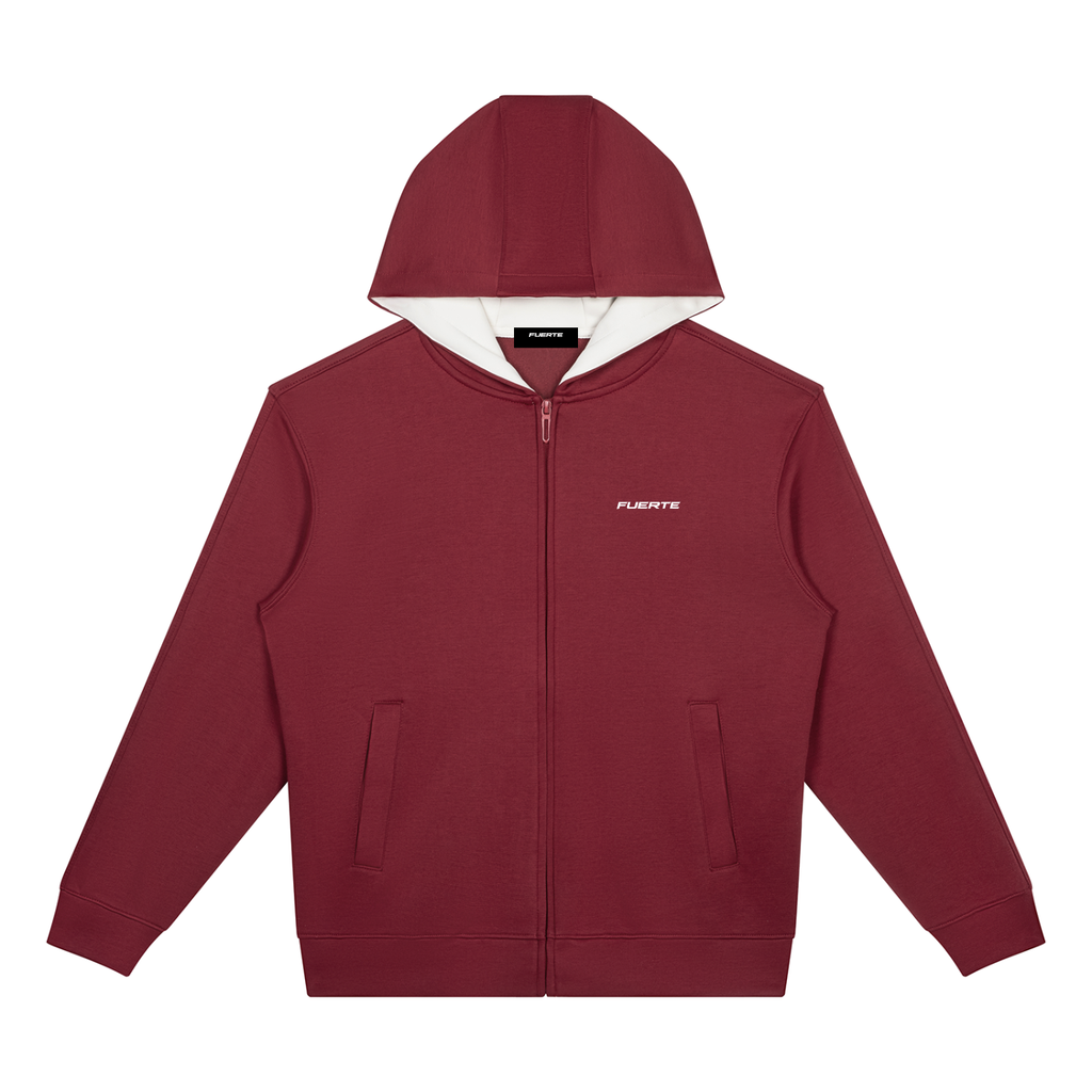 Unisex Drop Shoulder Full Zip Hoodie