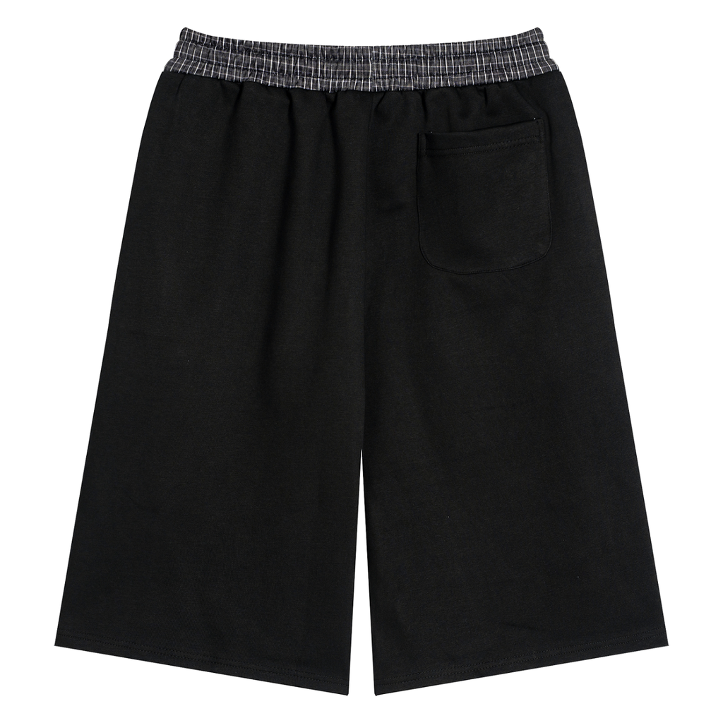 FUERTE Plaid-Waistband Shorts