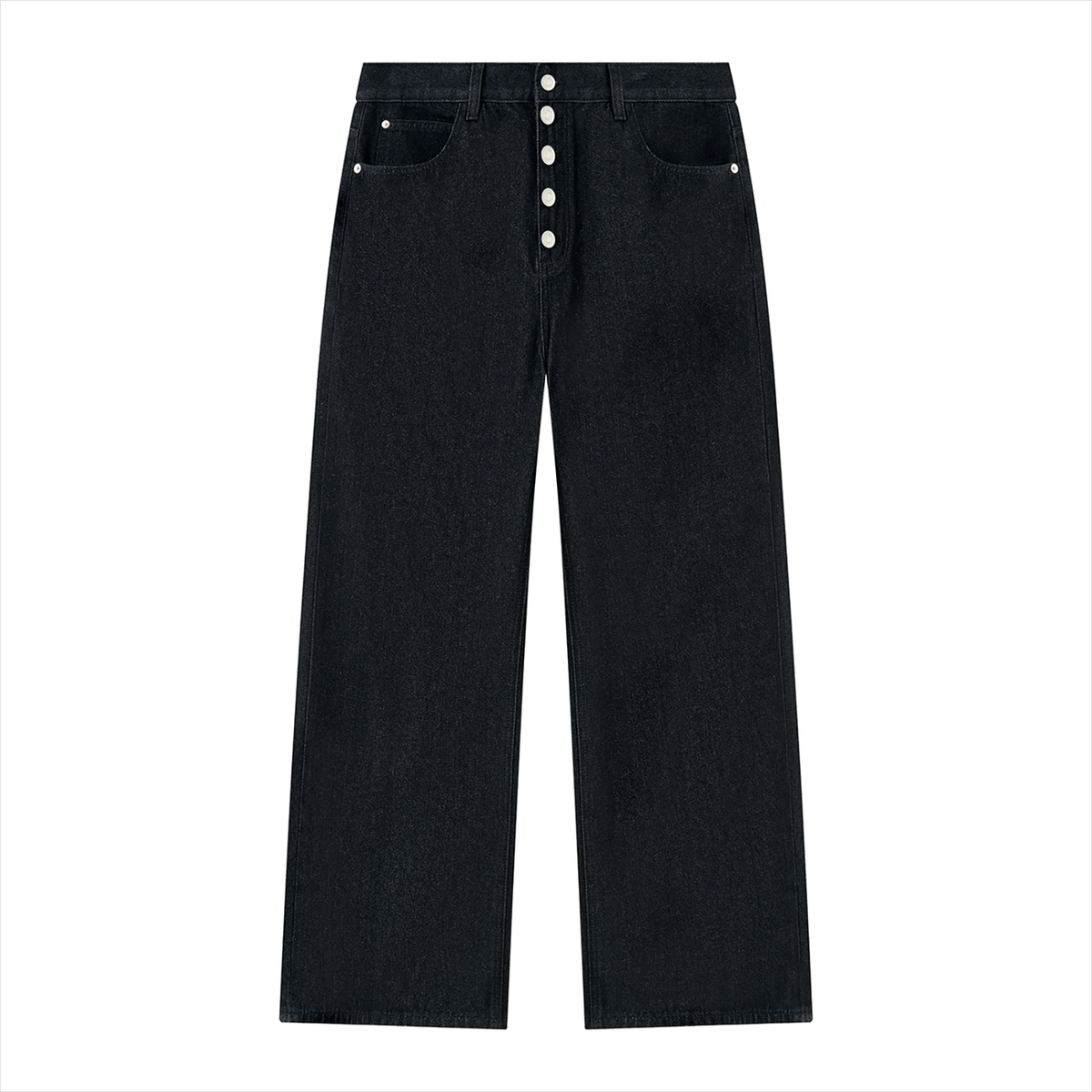 Men's Vintage Wash Wide Leg Denim Jeans