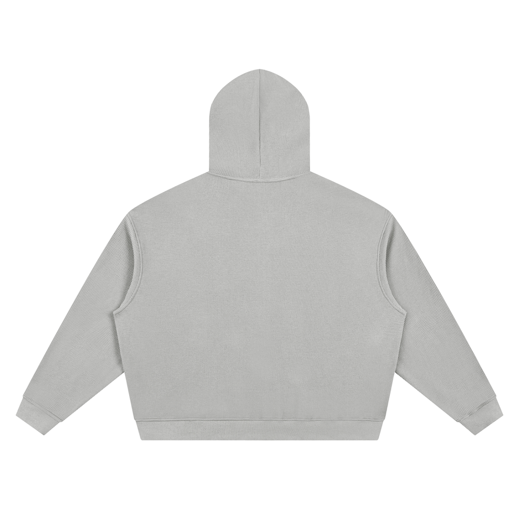 Unisex Waffle Boxy Full Zip Hoodie