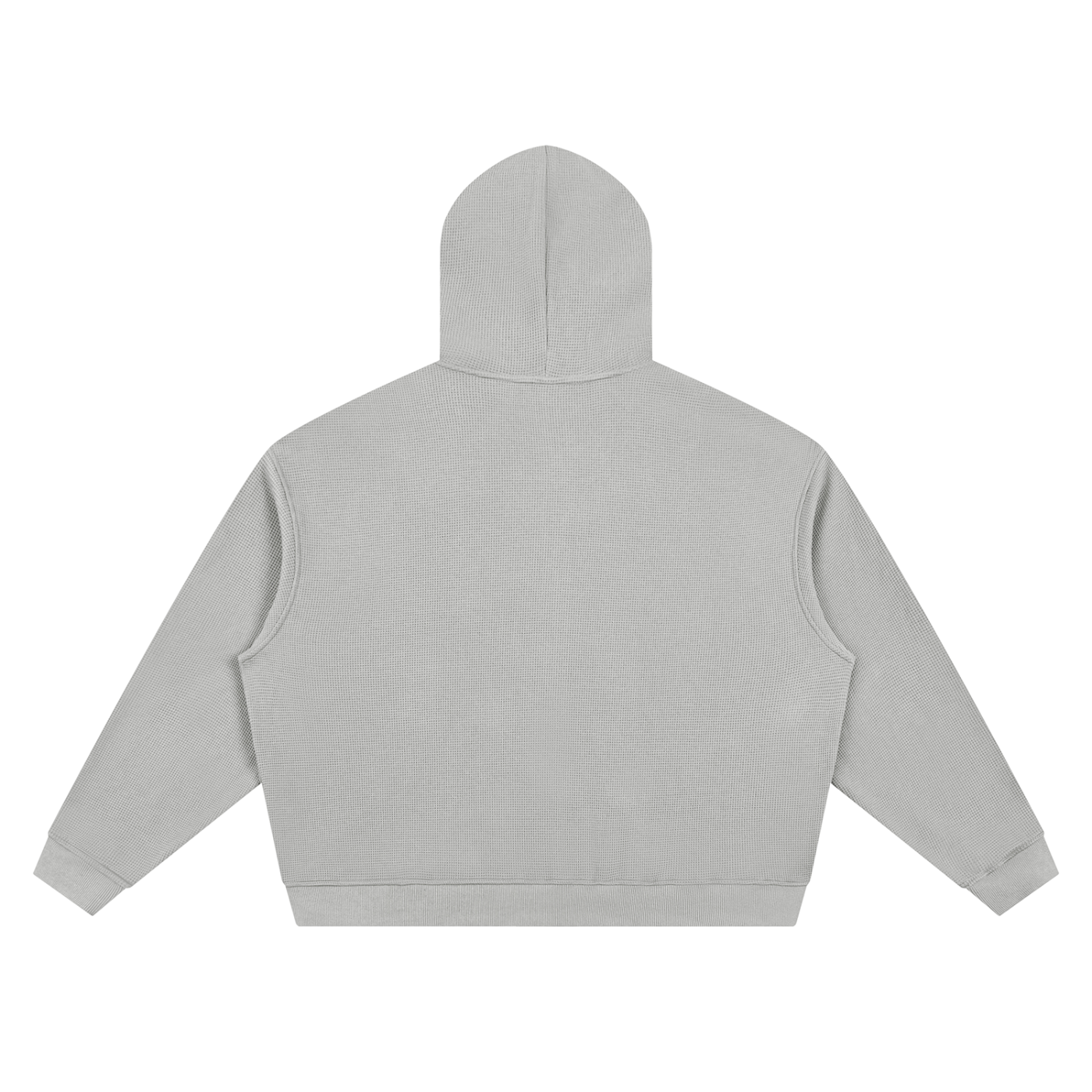 Unisex Waffle Boxy Full Zip Hoodie