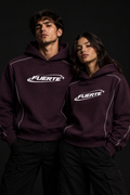Unisex Oversized Piping Fleece Hoodie