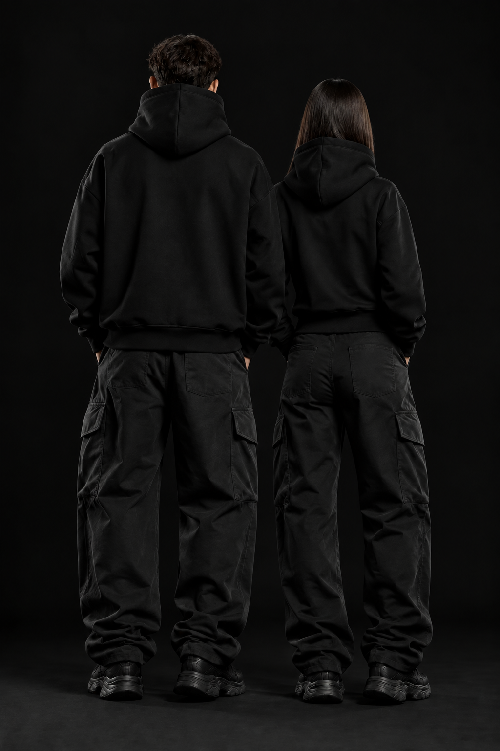 Unisex Oversized Piping Fleece Hoodie