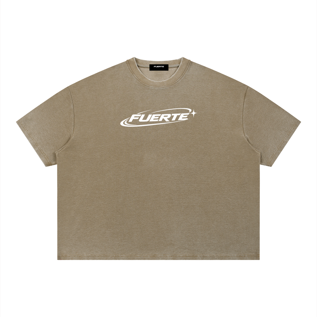 Unisex Vintage Wash Sunfade Boxy Waffle T-Shirt