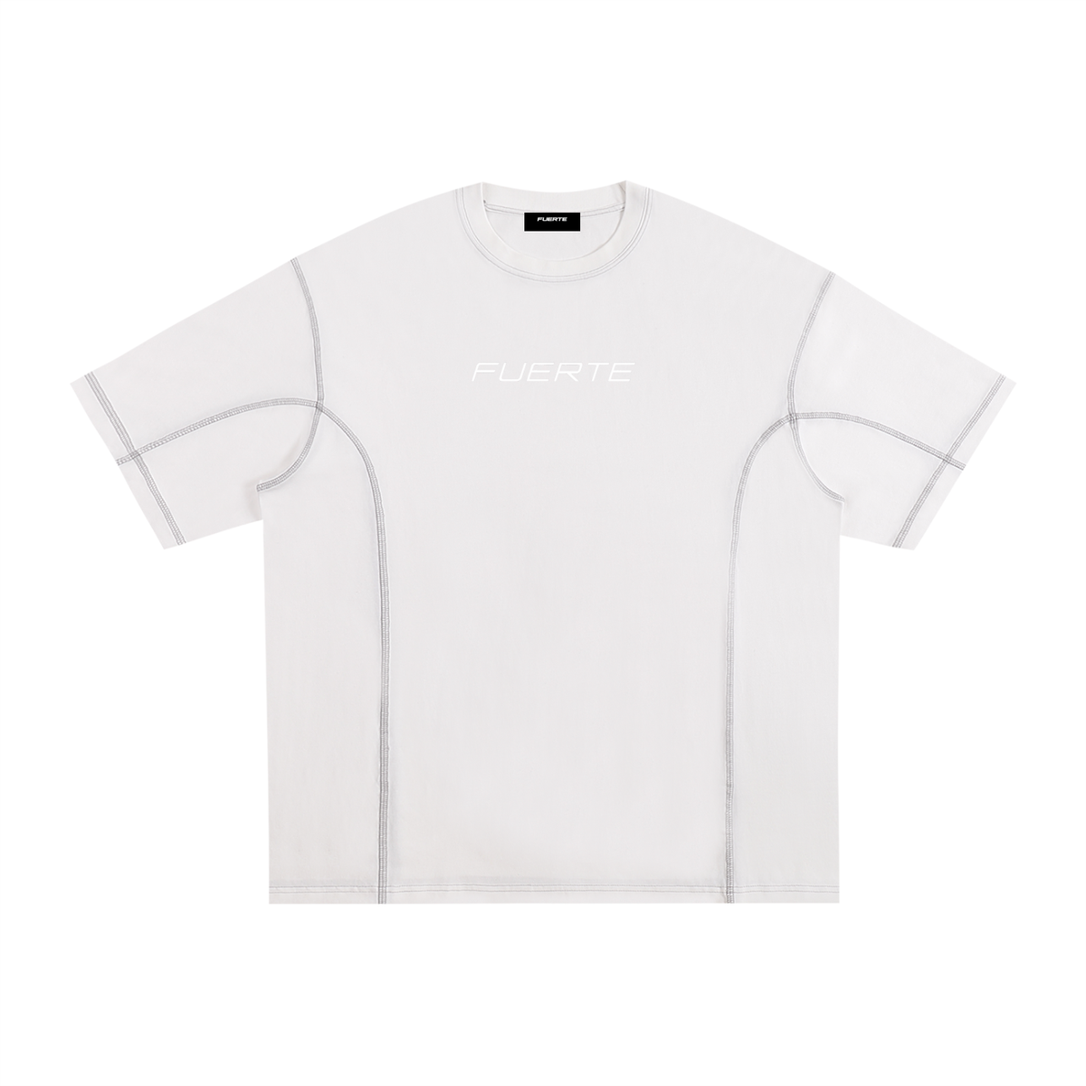 Streetwear Contrast-Stitched Cotton T-Shirt