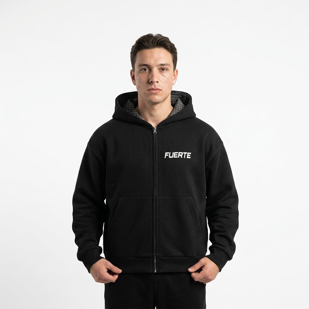Boxy Zip Hoodie — Urban Lifestyle Context | Generated by Modelize