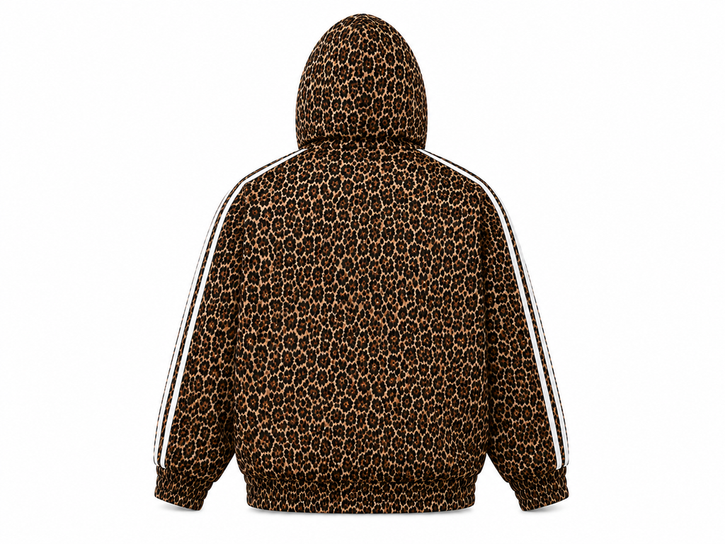 FUERTE Leopard Full-Zip Hoodie