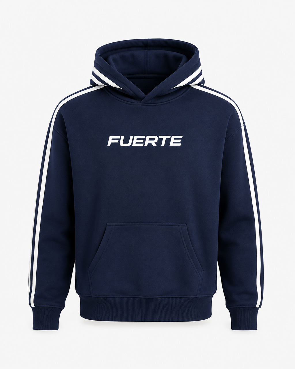 FUERTE Contrast Side-Stripe Cropped Hoodie