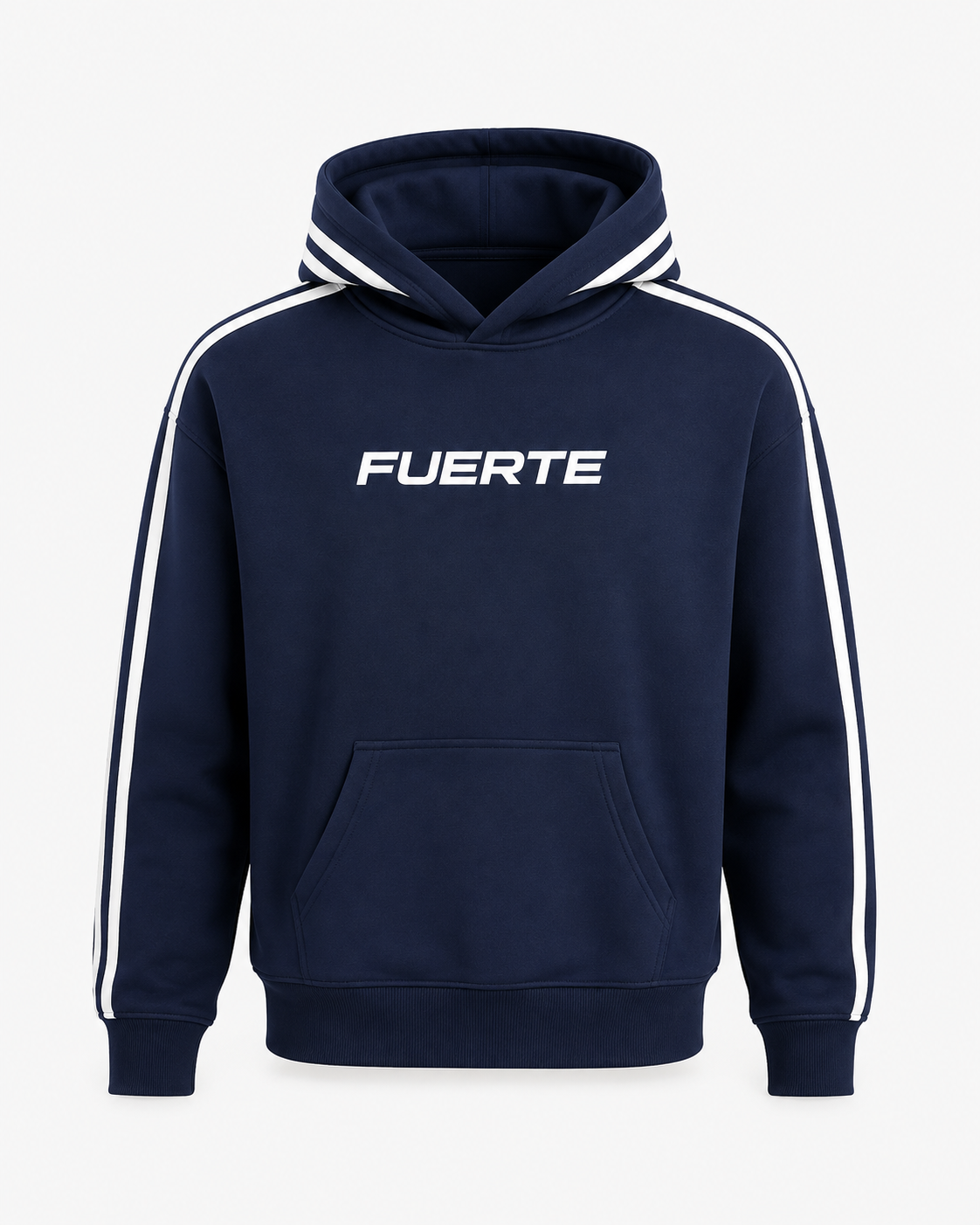FUERTE Contrast Side-Stripe Cropped Hoodie