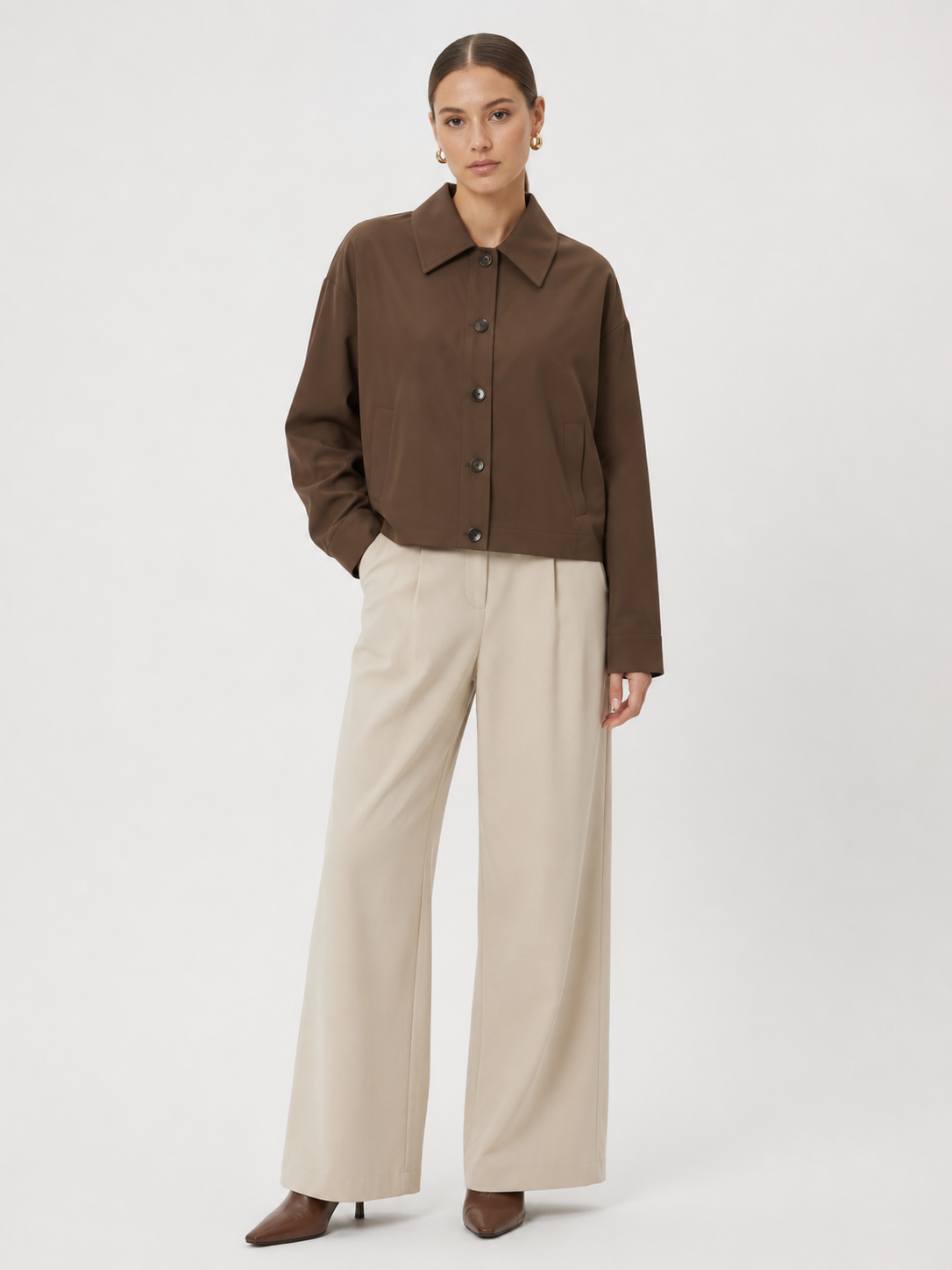 FUERTE Relaxed Lapel Two-Piece Set
