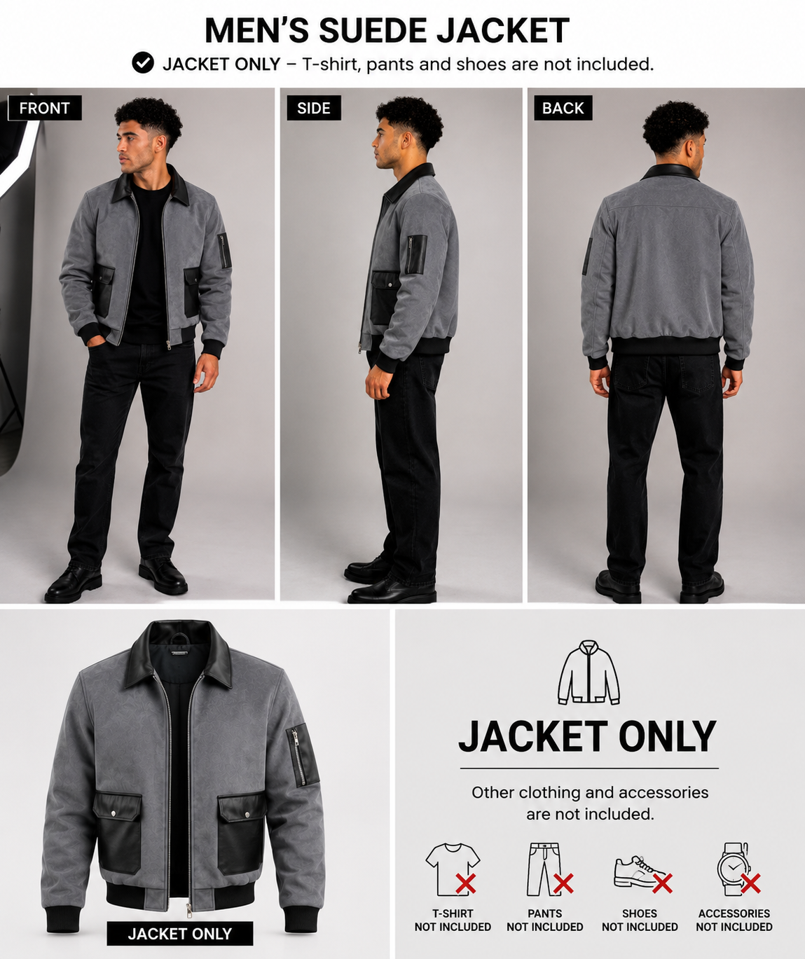 FUERTE Men’s Textured Lapel Jacket