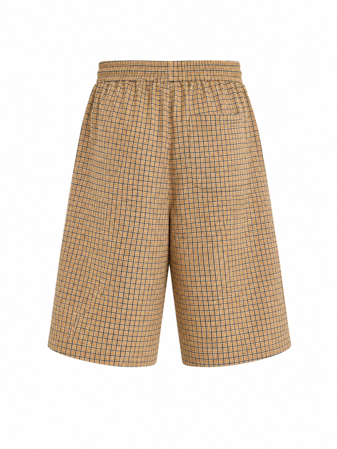 FUERTE Plaid Drawstring Shorts