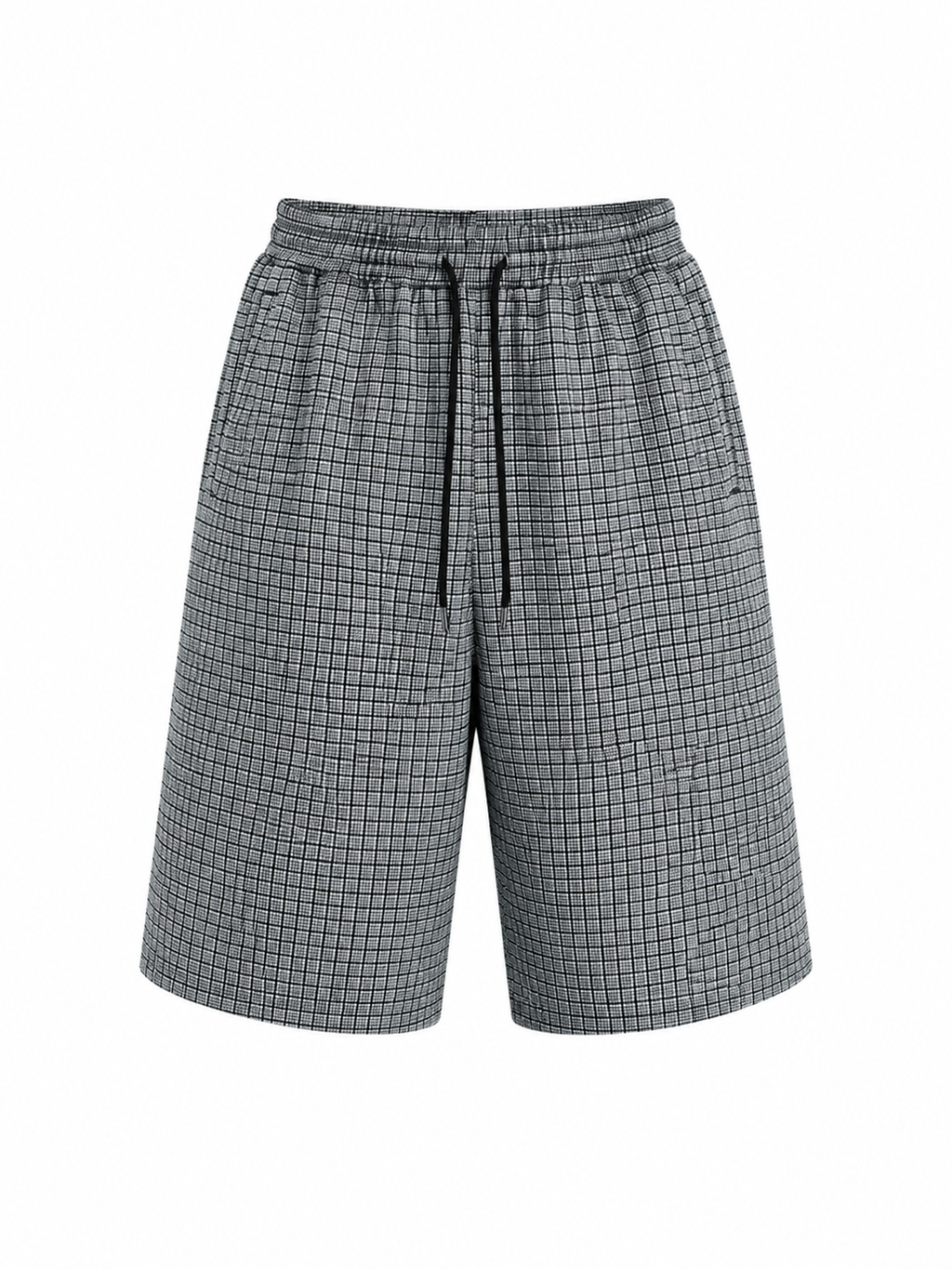 FUERTE Plaid Drawstring Shorts
