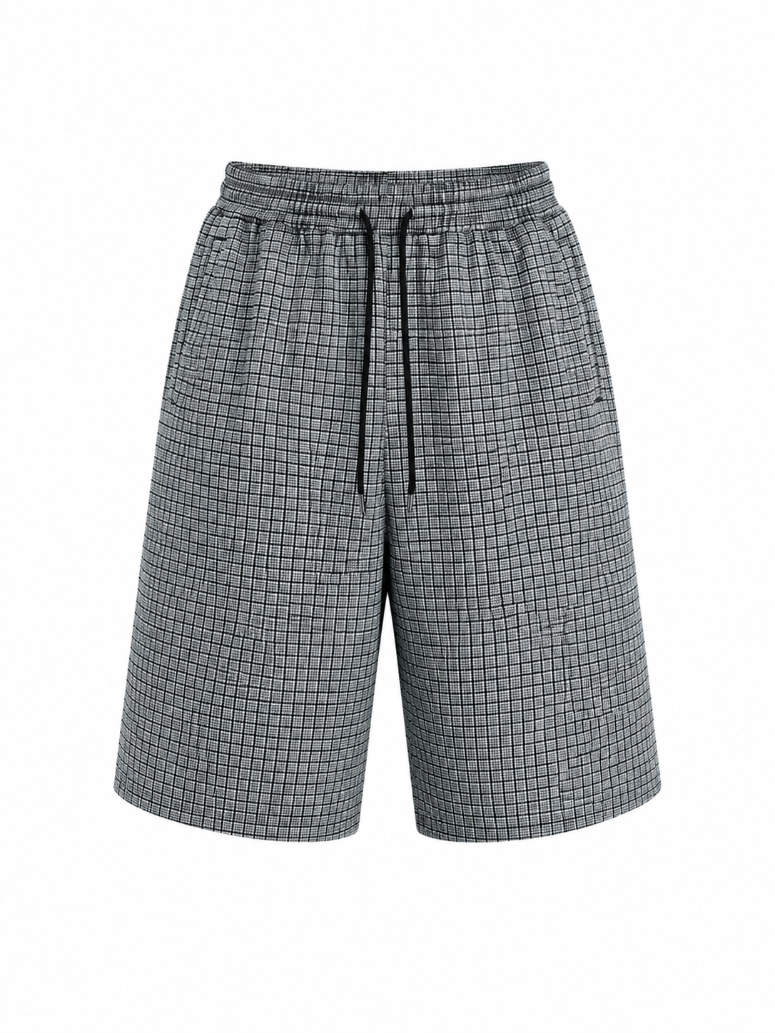 FUERTE Plaid Drawstring Shorts