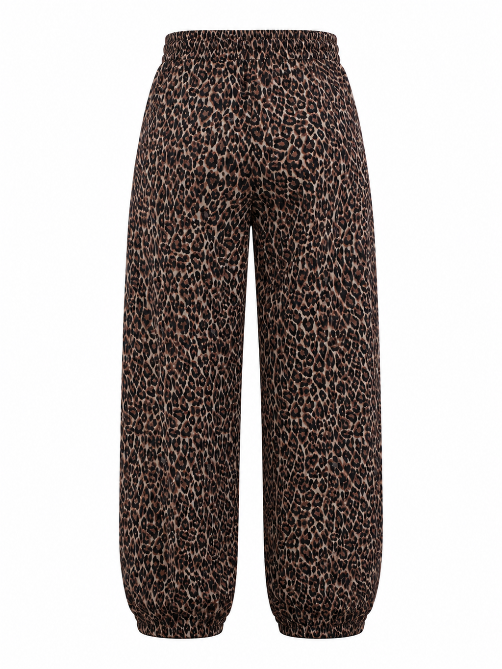 FUERTE Leopard Barrel-Leg Sweatpants