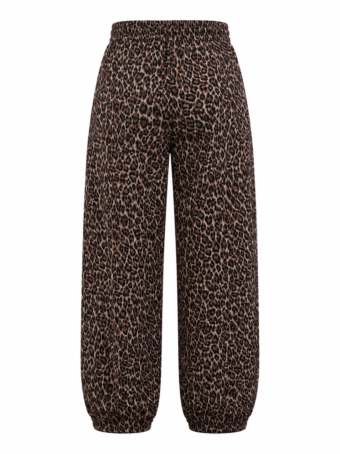 FUERTE Leopard Barrel-Leg Sweatpants
