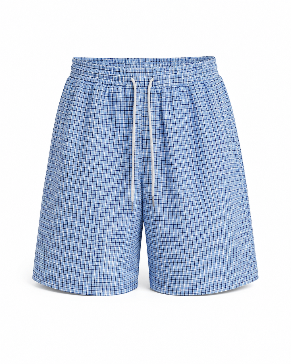 FUERTE Plaid Drawstring Shorts