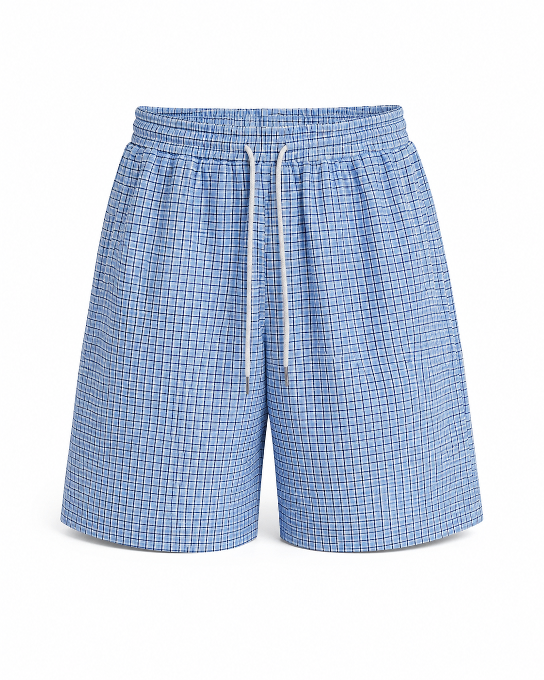 FUERTE Plaid Drawstring Shorts