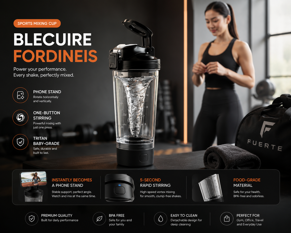 FUERTE Electric Protein Shaker – 700 ml