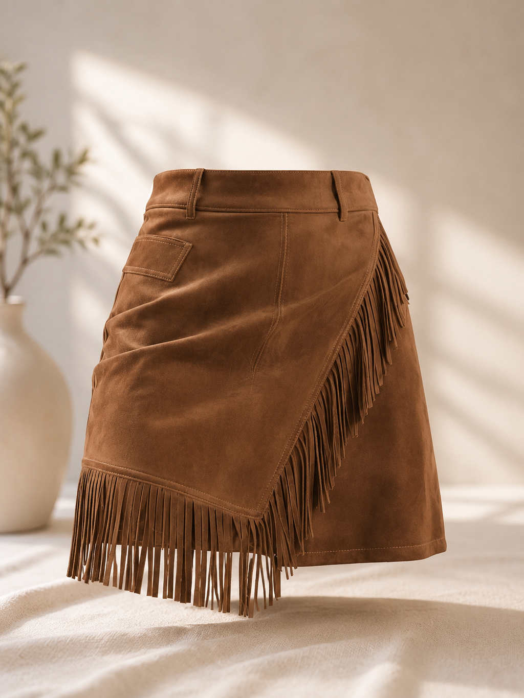 | Retro Western Suede-Like Skirt