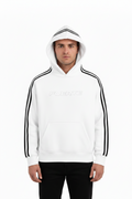 FUERTE Contrast Side-Stripe Cropped Hoodie