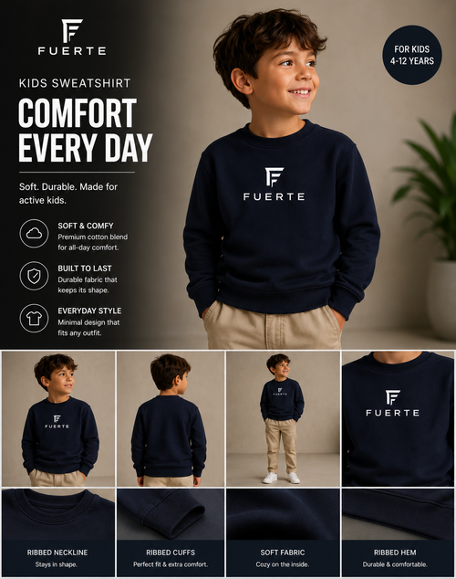 Essential Fleece Kids' Crewneck Sweatshirt