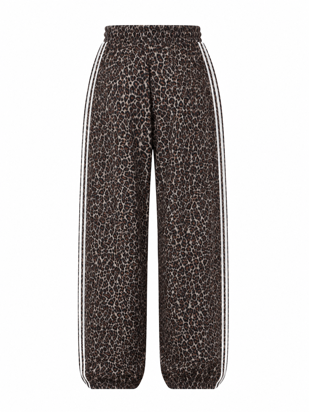 FUERTE Leopard Barrel-Leg Sweatpants