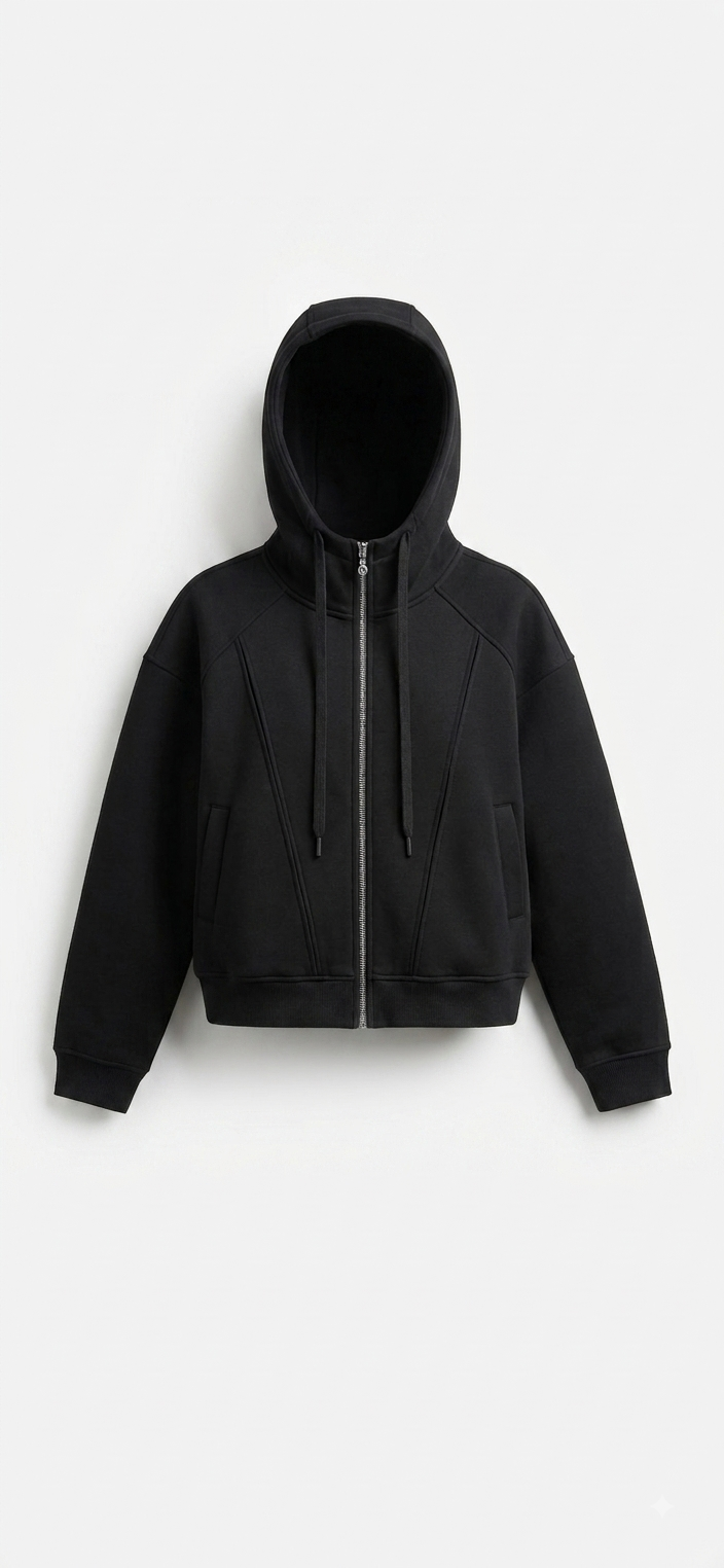 FUERTE Deconstructed Zip Hoodie – Relaxed Streetwear