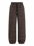 FUERTE Leopard Barrel-Leg Sweatpants