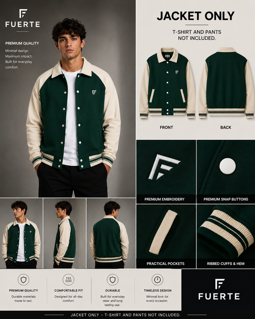 Contrast Raglan Sleeve Baseball Jacket