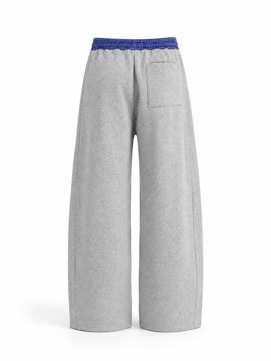 FUERTE Plaid-Waistband Barrel Sweatpants
