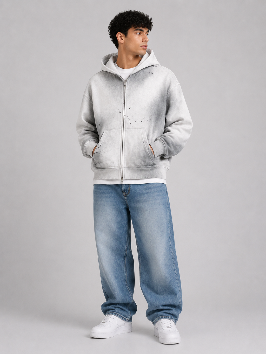 FUERTE Sun-Fade Fleece Zip Hoodie