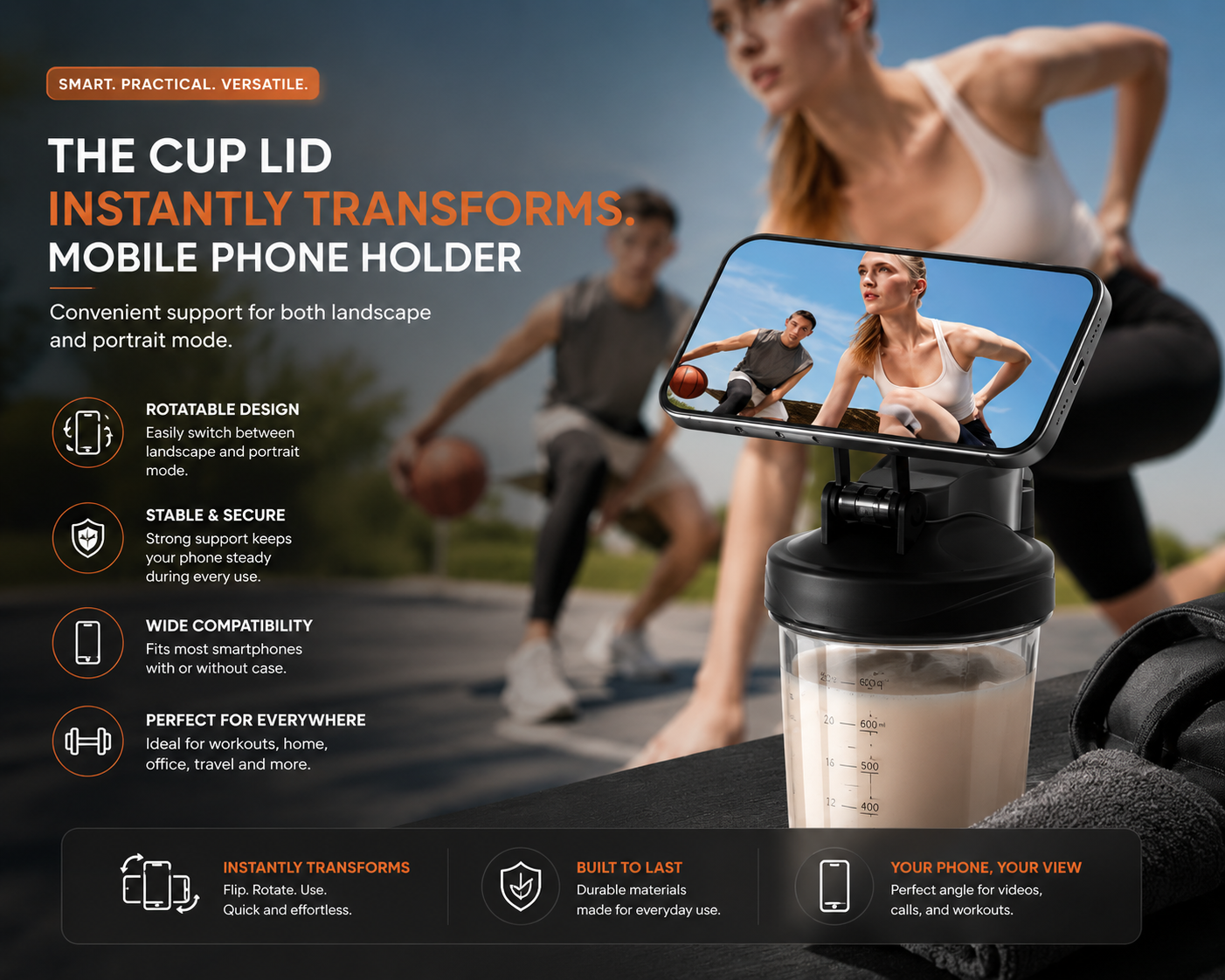 FUERTE Electric Protein Shaker – 700 ml