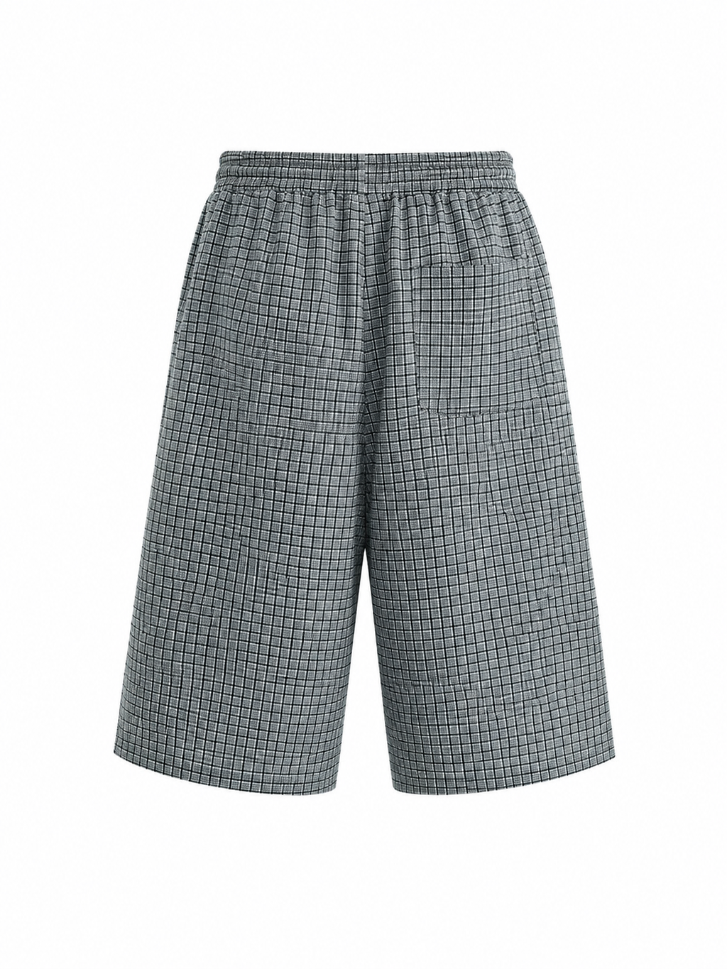 FUERTE Plaid Drawstring Shorts