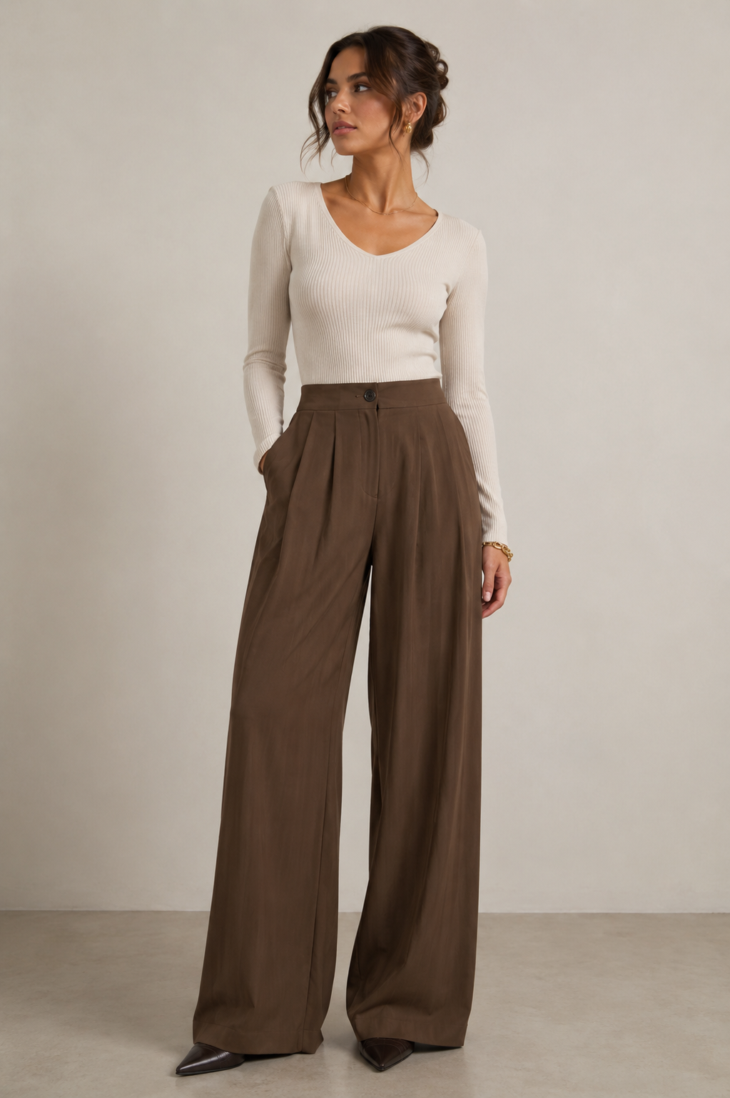 FUERTE Relaxed Lapel Two-Piece Set