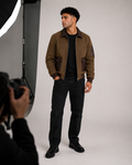 FUERTE Men’s Textured Lapel Jacket