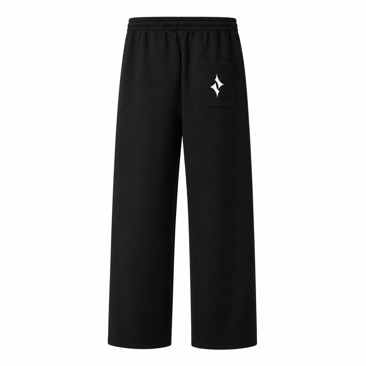 FUERTE Curved-Stripe Straight Sweatpants