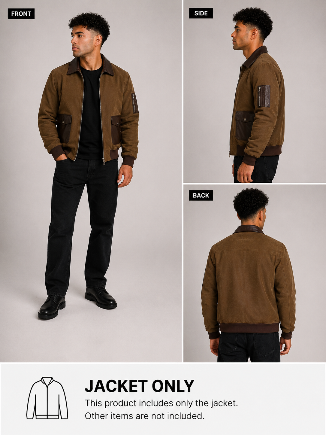FUERTE Men’s Textured Lapel Jacket